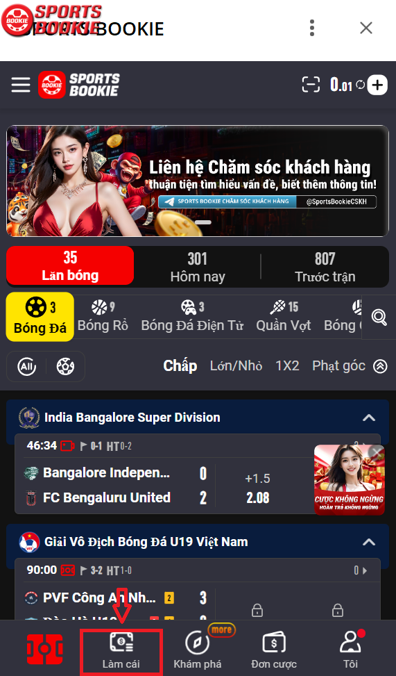 tạo bảng kèo trực tiếp trên sportsbookie