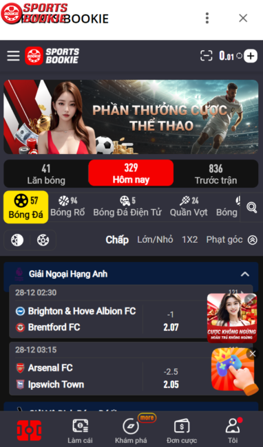 cá cược bóng đá sportsbookie