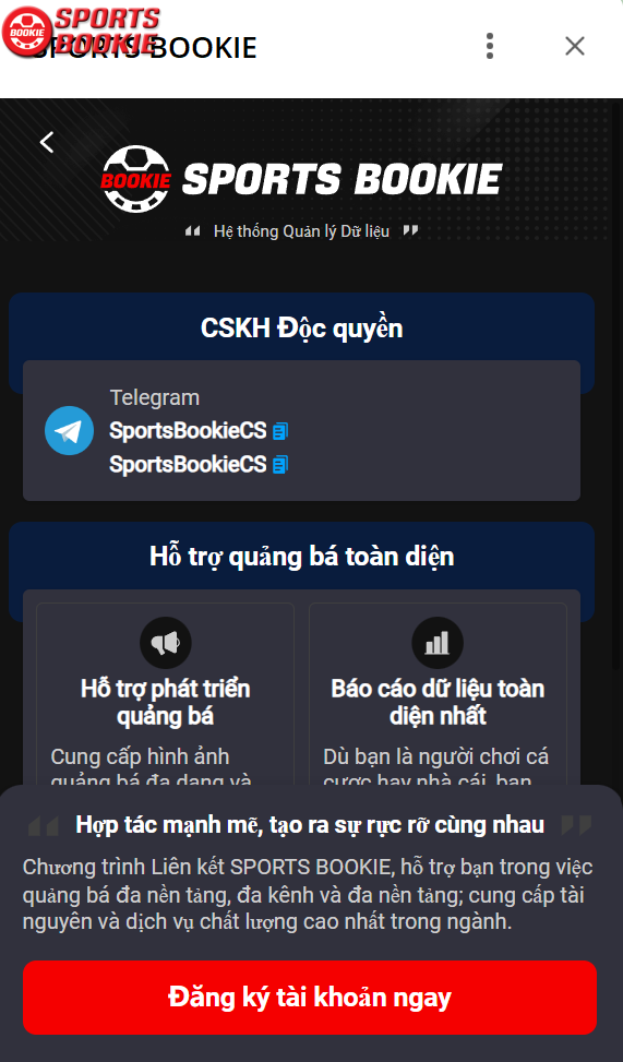 chính sách đại lý sportsbookie