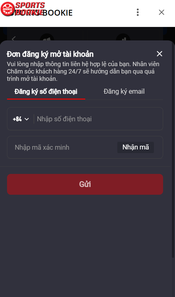 cách đăng ký tài khoản đại lý sports bookie