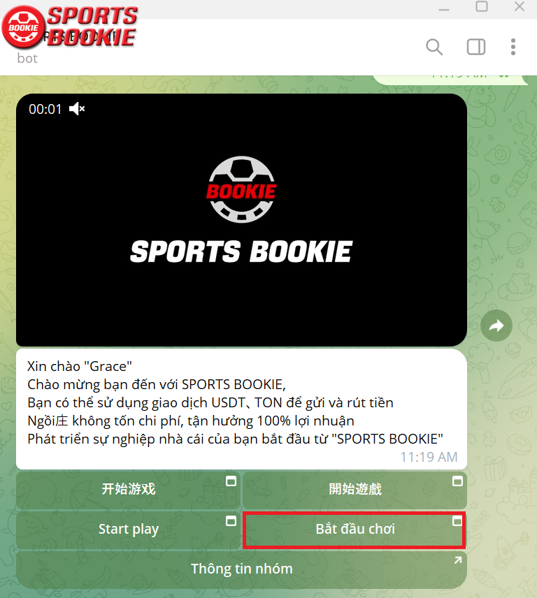 đăng ký tài khoản sportsbookie qua telegram